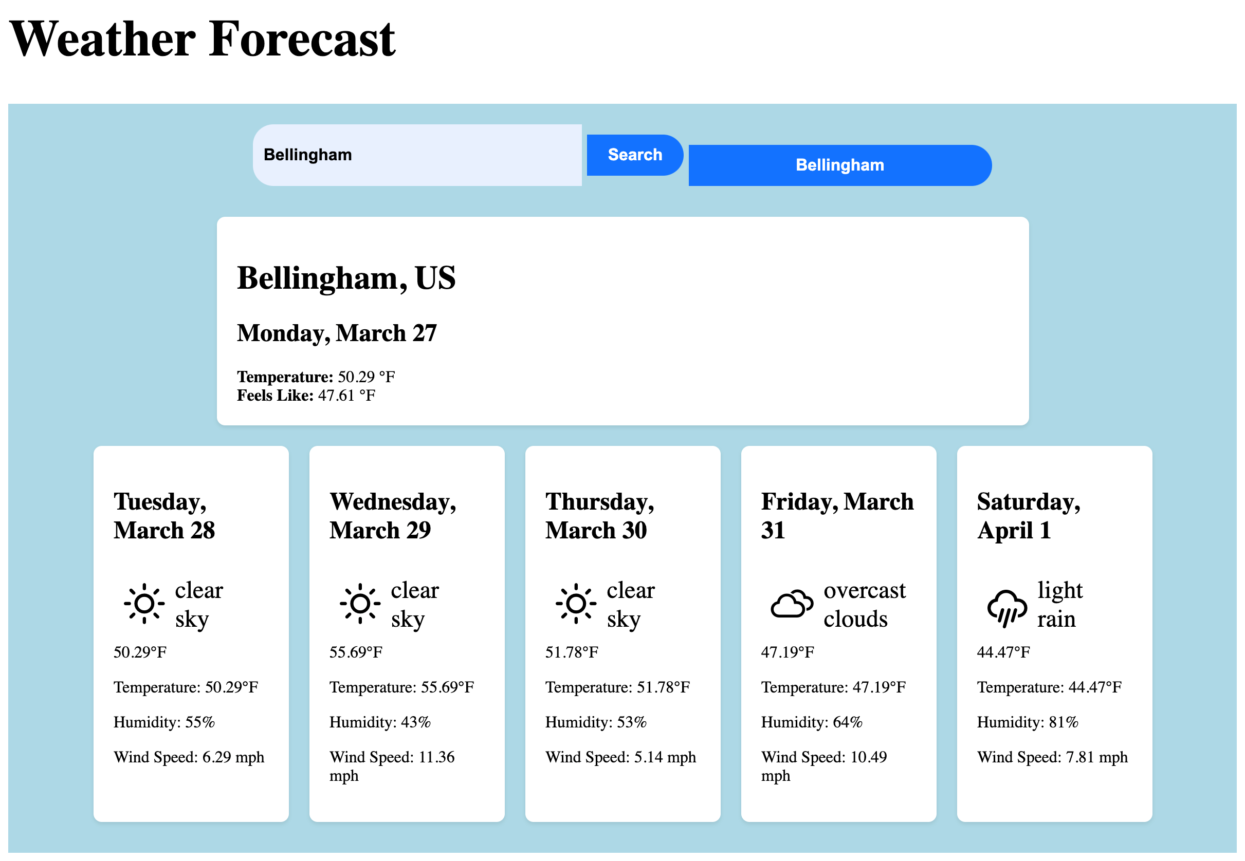 Weather Dashboard